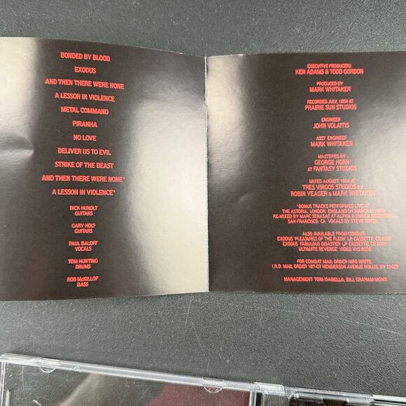 Exodus - Bonded By‎ Blood (Audio CD, 1989) American thrash metal - Picture 4 of 6